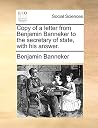 Copy of a Letter from Benjamin Banneker to the Secretary of State, with His Answer.