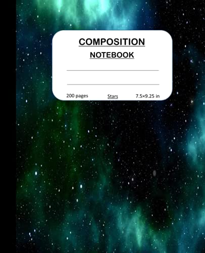 stars primary composition notebook: Cute Stars Notebook 7.5 x 9.25 Notebooks for Girls, Youth, Women, School, Office, Home, Writing, Notes, Journals(primary composition notebook)