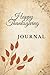 Happy Thanksgiving Journal
