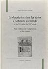 La description dans les récits d'Antiquité allemands - fin du XIIe-début du XIIIe siècle