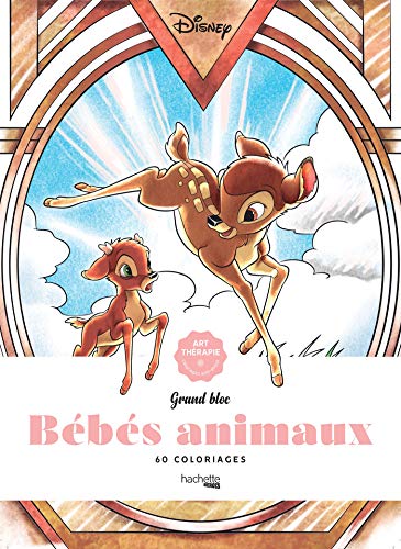 Grand bloc Disney Bébés animaux (Tome 2): 60 coloriages