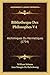 Bibliotheque Des Philosophes V4: Alchimiques Ou Hermetiques (1754) (French Edition)