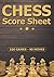 Chess Score-sheet 100 Games and 90 Moves With Diagram by AJ DOZ Chess Match Publisher
