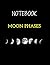 NOTEBOOK Moon Phases: Journal 110 Pages - "8.5x11 in" for School Writing - Notes - Composition Notebook