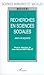 RECHERCHES EN SCIENCES SOCIALES by Jean-Michel Berthelot