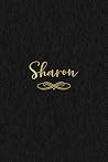 Sharon: Personalized Journal to Write In | Black Gold Custom Name Line Notebook