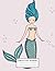 Composition Notebook: Cute Drawing Photo Art Mermaid Soft Glossy Wide Ruled Journal with Ruled Lined Paper for Taking Notes Writing Workbook for Teens ... Daughter Mermaid Lovers on Birthday Christmas