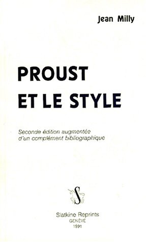 Proust et le style (Hardcover)