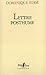 Lettre posthume by Dominique Eddé