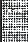 Notebook: Beautiful Modern Lined Paper Notebook Journal | Front: Black and White Gingham Pattern Design | Back: Gray Background | 120 pages 6”x9” | Awesome Gift for any Occasion