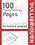 Handwriting Practice Paper: 100 Blank Writing Pages - For Students Learning to Write Letters