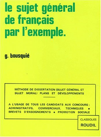 Le sujet général de français par l'exemple (Paperback)