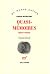 Quasi-Mémoires: Quasi-roman