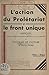 L'action du prolétariat et ...