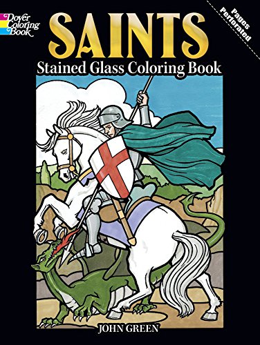 Saints Stained Glass Coloring Book (Paperback)