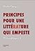 Principes pour une littérat...