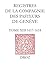 Registres de la Compagnie des pasteurs de Genève au temps de ... by Nicolas Fornerod