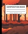Composition Notebook: Beautiful Fall Autumn Scenery Illustration, 7.5" x 9.25" 120 Pages College Ruled Paper
