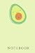 Notebook: Cute avocado Blan...
