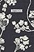 Notebook: Black floral line...