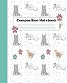 Composition notebook: Cat composition notebook for school, wide ruled, 200 pages, 7.5 x 9.25 in