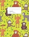 Notebook: Pretty Cartoon Monkies notebook journal 8.5 x 11: kids composition notebook