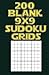 200 Blank 9x9 Sudoku Grids