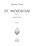 In Memoriam/Op. 61