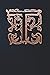 Notebook: Art Nouveau Initial T - Copper on Black - Lined Diary / Journal