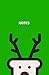 Notes: Classic Medium Lined Journal/Diary for Everyday Use Green with Fun and Cute Peek-a-boo Reindeer
