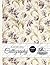 Slanted Calligraphy Paper 50 Sheets 8.5"x 11", Hand Lettering Practice Book - Vintage Lavender Flowers Color on Cream