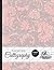 Slanted Calligraphy Paper 50 Sheets 8.5"x 11", Blank Calligraphy Practice Sheets - Luxury Pink Florals Pattern on Silver
