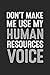 Dont Make Me Use My Human Resources Voice: Blank Ruled Lined Composition Notebook