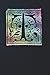 Notebook: Art Nouveau Initial T - Multi Color on Black - Lined Diary / Journal