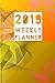 2019 Weekly Planner: Abstract Orange Design