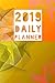 2019 Daily Planner: Abstract Orange Design