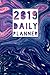 2019 Daily Planner: Dark Marble Design