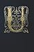 Notebook: Gothic Initial U - Gold on Black - Lined Diary / Journal