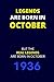 Legends Are Born In October, But The Real Legends Are Born In 1936: A Cute Blank Lined Birthday Notebook Gift for 84 Years old Men, Women & A ... Appreciation, Halloween, Christmas
