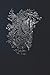 Notebook: Gothic Initial U - Silver on Black - Lined Diary / Journal