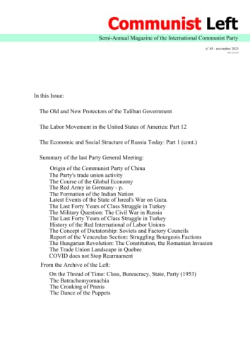 Communist Left Magazine #49: Semi-Annual Magazine of the International Communist Party (Paperback)
