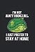 Not Antisocial Anti Social Journal by Jessica Rush