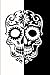Journal: College Ruled Notebook, Black and White Skull