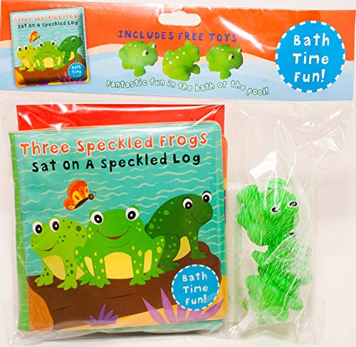 Bath Book Toy Set: Three Little Speckled Frogs (Paperback)
