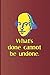 What's done cannot be undone.: A quote from "Macbeth" by William Shakespeare