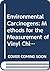 Methods for the measurement of vinyl chloride in poly (vinyl ... by Harold Egan