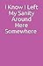 I Know I Left My Sanity Aro...