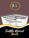 Cattle Record Book: Cattle Breeding & Calving Record Book, Blank livestock log keeping notebook | Livestock Breeding and Production, Cow Income & ... Record Book | Individual Cow Records Page
