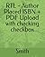 RTL - Author Placed ISBN + PDF Upload with checking checkbox