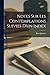 Notes Sur Les Contemplations Suivies D'un Index